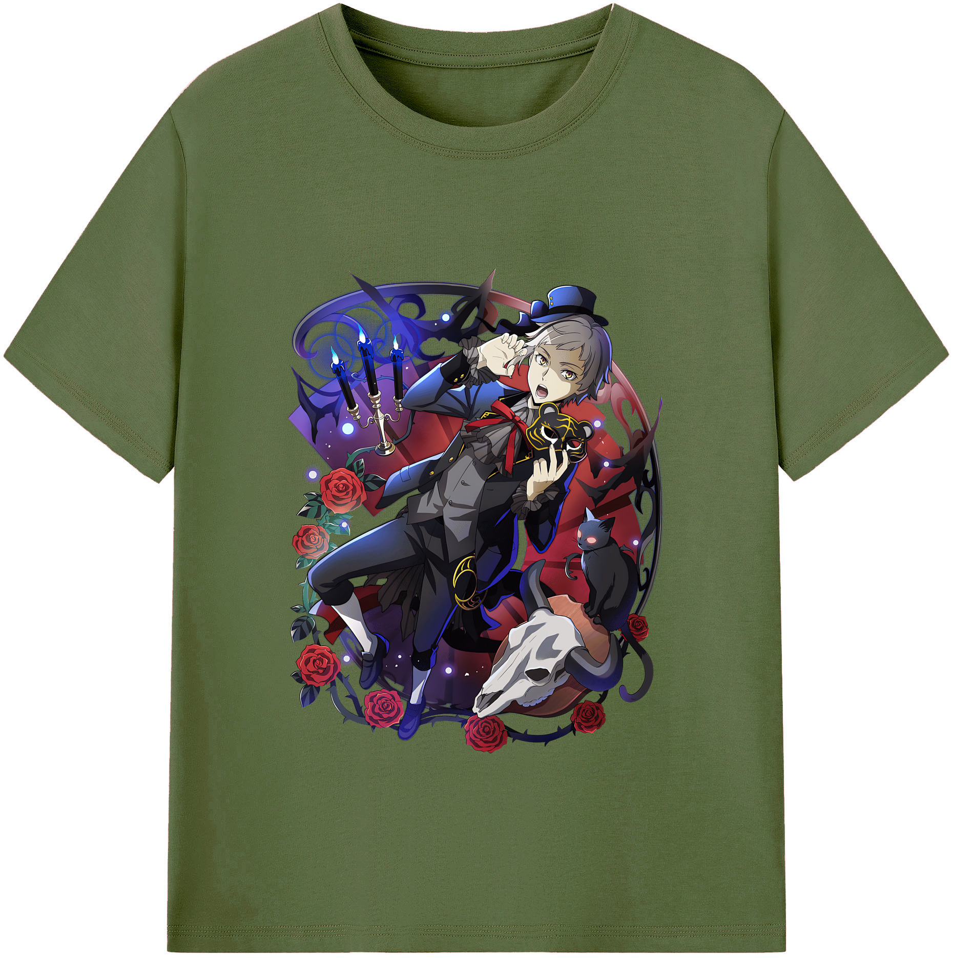 （画像用） 文豪ストレイドッグス Bungo Stray Dogs 綿100％半袖Tシャツ（フロントプリント）
